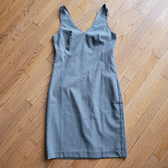 Banana Republic Dresses & Skirts - Banana Republic Gray Sleeveless Pencil Sheath Dress V Neck 2